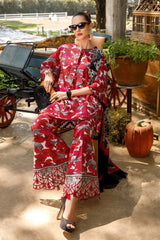Maria B Red & Black Digital Emb New Arrival Lawn 3pc