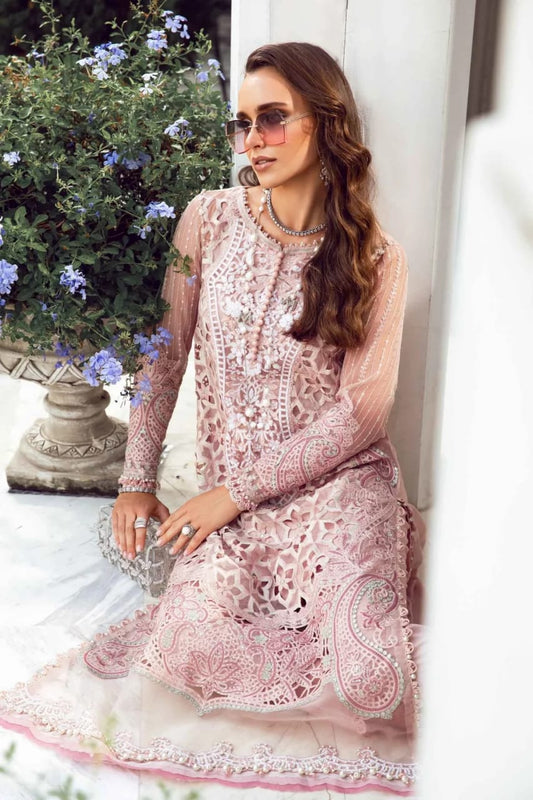 Maria B Pink New Arrival Formal Collection Organza Dress