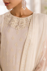 Azure Cream Formal Collection Chiffon Dress 3pc