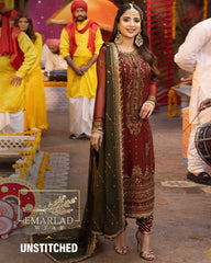 Asim Jofa Embroidered Chiffon 3 Piece Unstitched