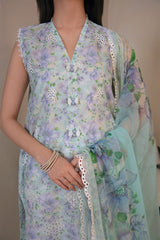 Baroque Sky Pure Lawn Embroidery Digital Chikankari New Arrival