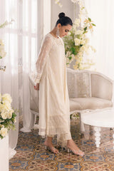 Azure Cream Formal Collection Chiffon Dress 3pc
