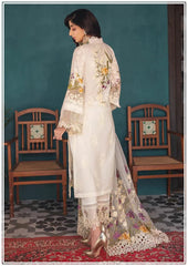 Elaf White Luxury Lawn Embroidery Collection 3pc