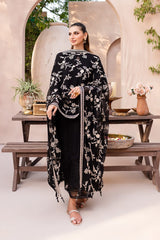 Azure Black Sami Pure Chiffon Formal Collection 3pc