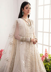 Zaha Embroidered Organza Dress maxi off White
