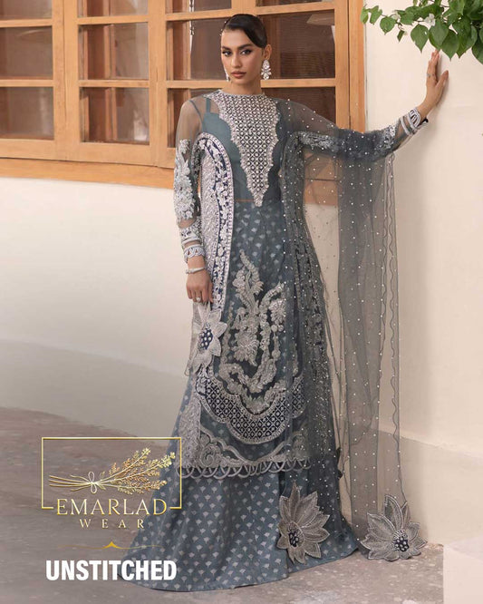 ZARI - Marium Hussain - Grey -  Formal Wear