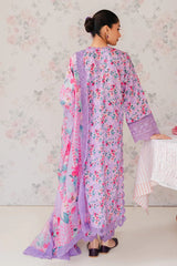Afrozeh Purple Digital Emb New Arrival Lawn 3pc