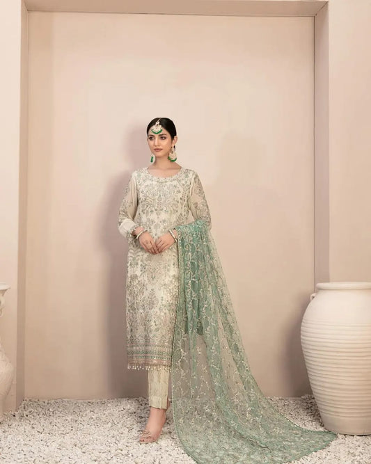 DESIGNER WEAR CHIFFON COLLECTION HAND WORK O,1