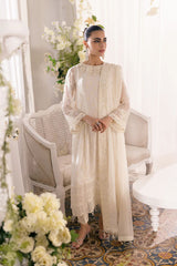 Azure Cream Formal Collection Chiffon Dress 3pc