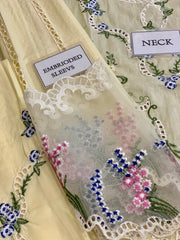 Crimson Lemon Luxury Lawn Embroidery New Arrival 3pc