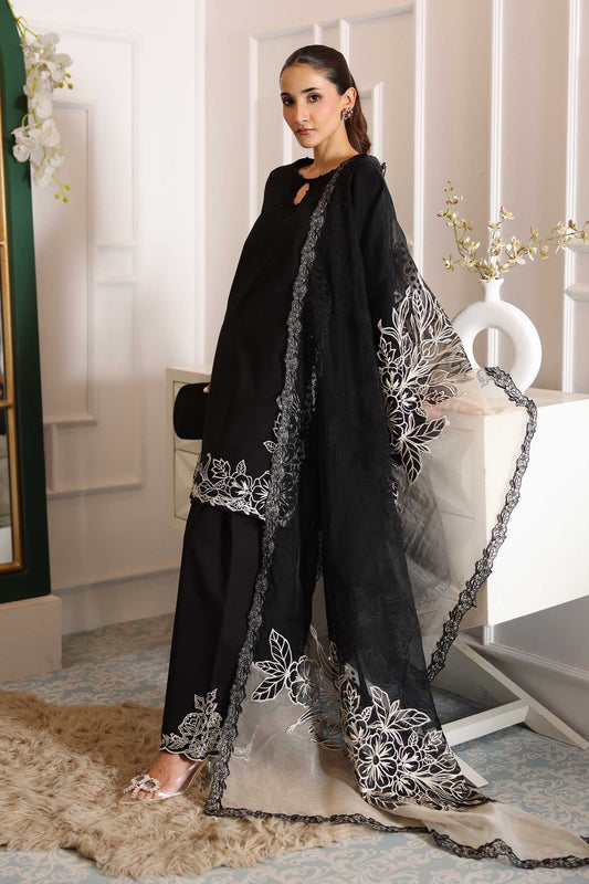 Maria B DW-EA25-67 | Black - Chiffon Collection