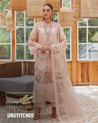 Crimson | Peach - Laser Chikankari Collection