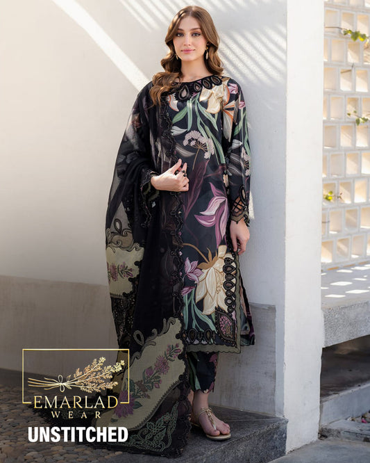 Baroque | Black Multi(DW) - Luxury Lawn Collection 2025