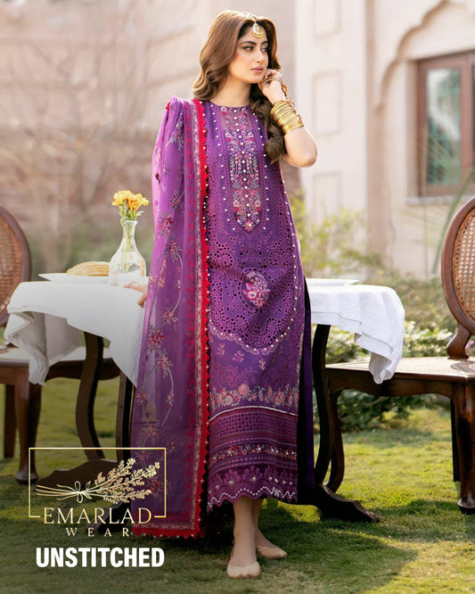Bin Ilyas | Purple - Cotton Chikankari Collection