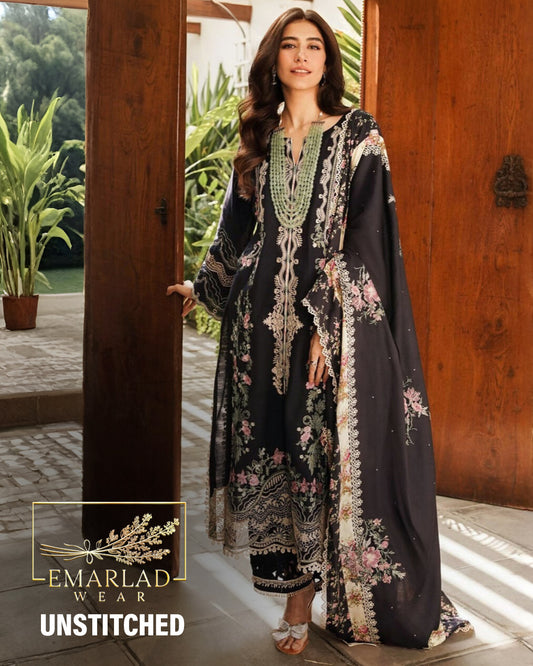 Maryam & Maria | Black - Lawn Collection