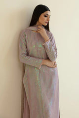 EMBROIDERED NET Pink Sequence UF-384