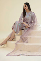 EMBROIDERED NET Pink Sequence UF-384