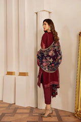 Embroidered 3PC Unstitched Chiffon Dress
