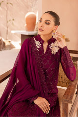 Azure Chiffon Merganda 3PC Suit