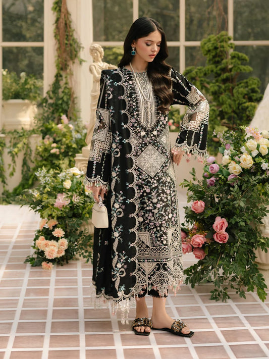 Bin Ilyas | Black - Luxury Chikankari Lawn Collection