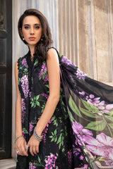 Maria b black grape 3 Piece Unstitched Printed Lawn Suit