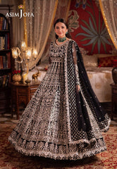 Asim Jofa Black Maxi Chiffon Collection