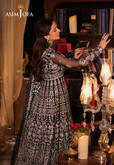 Asim Jofa Black Maxi Chiffon Collection