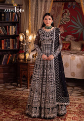 Asim Jofa Black Maxi Chiffon Collection
