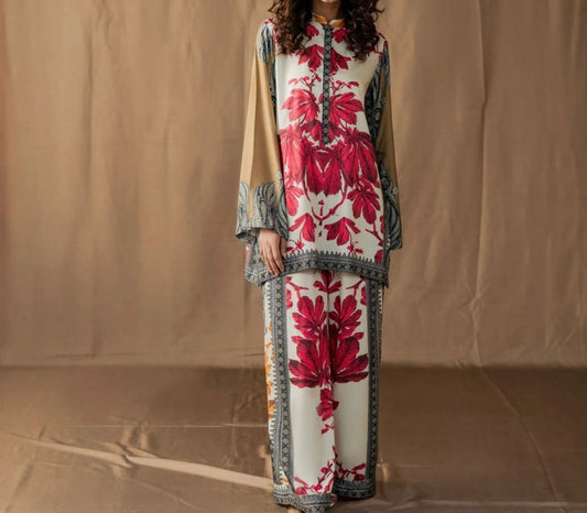 Shamoze Silk - 3 Piece - Digital Print  - Floral