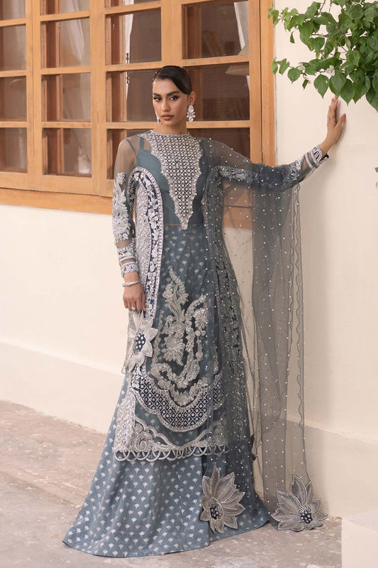 ZARI - Marium Hussain - Grey -  Formal Wear