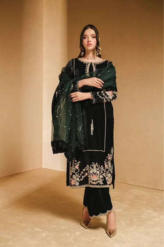 Emarlad Wear Exclusive Velvet Collection Khaka - Black - Velvet microo 9000