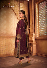 Asim Jofa | Maroon Chiffon
