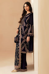 Jazmin | Embroidered Velvet Formal NAVY BLUE - Micro 9000 - Navy Blue