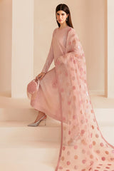 Jazmin | Embroidered Raw Silk - Peach