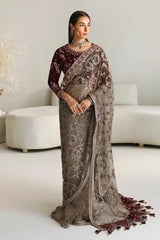 Alizey | Skin Mehroon Maxi BH - Velvet Body with Net