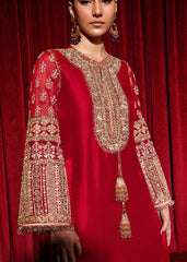 Hussain Rehar | Aimer - With Bridal Embroided Bag 👛 red