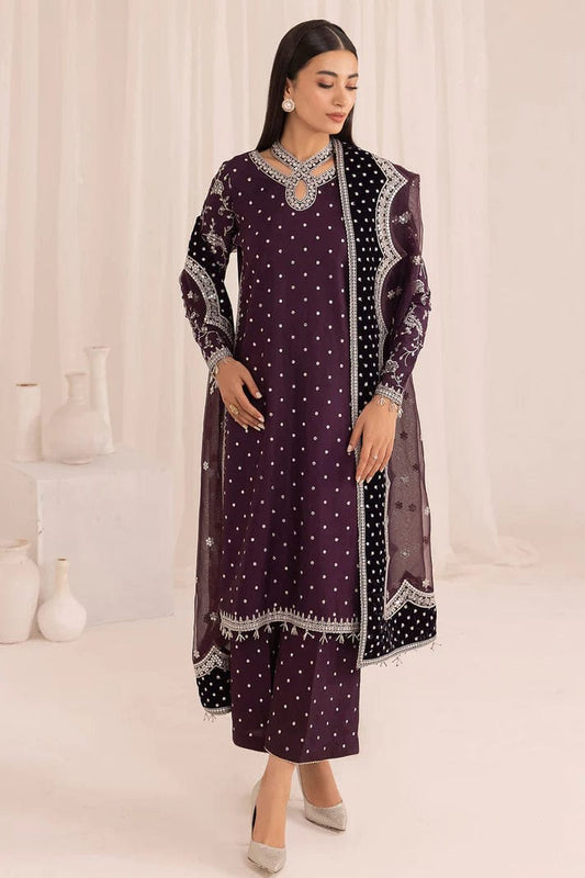 Jazmin - Embroidered Dark Purple