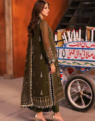 Asim Jofa - Mehndi Green - JZ - Chiffon Collection