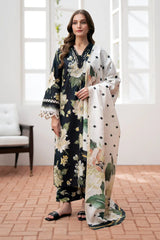 Baroque | Black - Lawn Collection 2025