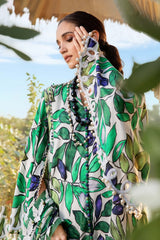 Maria B MPT-2505-A | White Base With Leave Print - Lawn Collection
