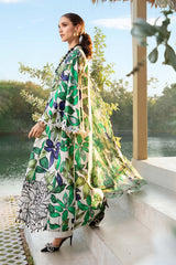 Maria B MPT-2505-A | White Base With Leave Print - Lawn Collection