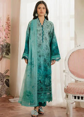 Afrozeh | Aqua Green Tie & Die - Lawn Chikankari Collection