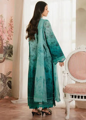Afrozeh | Aqua Green Tie & Die - Lawn Chikankari Collection