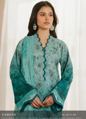 Afrozeh | Aqua Green Tie & Die - Lawn Chikankari Collection