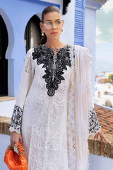 Maria B D-2505-A |Black & White - Luxury Lawn Chikan kari Collection 2025     