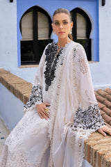 Maria B D-2505-A |Black & White - Luxury Lawn Chikan kari Collection 2025     