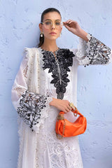 Maria B D-2505-A |Black & White - Luxury Lawn Chikan kari Collection 2025     