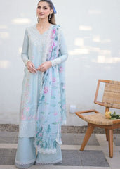 Zaib By Nimsay NEL-24604 ZAHRA |Sky blue - Summer Cotton Chikankari Collection
