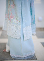 Zaib By Nimsay NEL-24604 ZAHRA |Sky blue - Summer Cotton Chikankari Collection