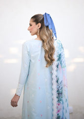 Zaib By Nimsay NEL-24604 ZAHRA |Sky blue - Summer Cotton Chikankari Collection